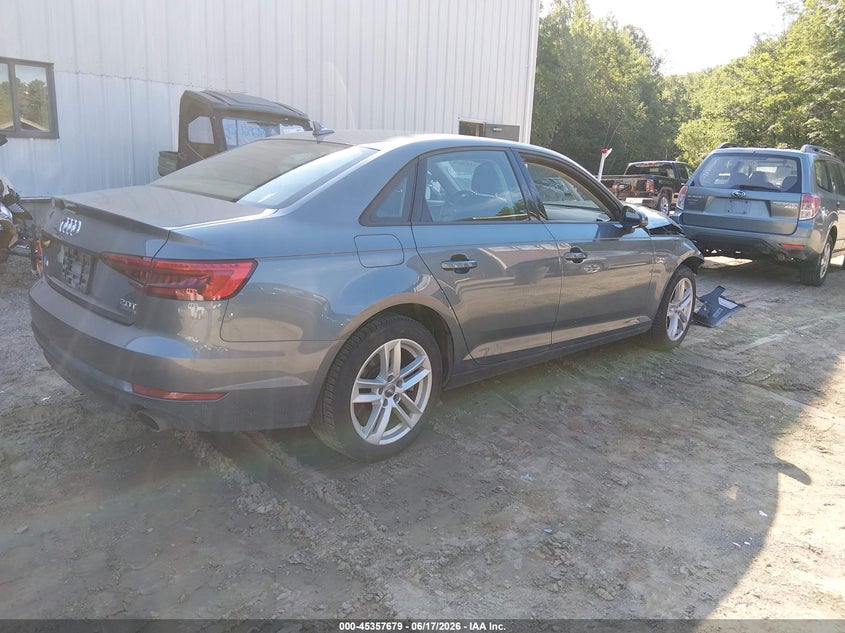 2017 Audi A4 VIN WAUANAF40HN035588 IAAI salvage auction — FRONT END, Salvage (Vermont), sold $1,100 on 2026-07-30 (photo 4)