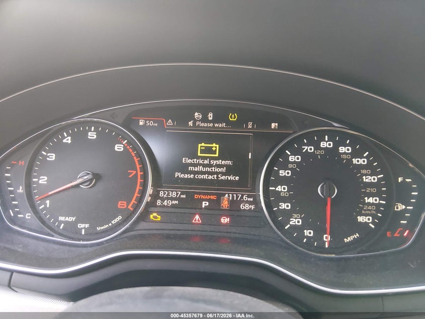 2017 Audi A4 VIN WAUANAF40HN035588 IAAI salvage auction — FRONT END, Salvage (Vermont), sold $1,100 on 2026-07-30 (photo 7)