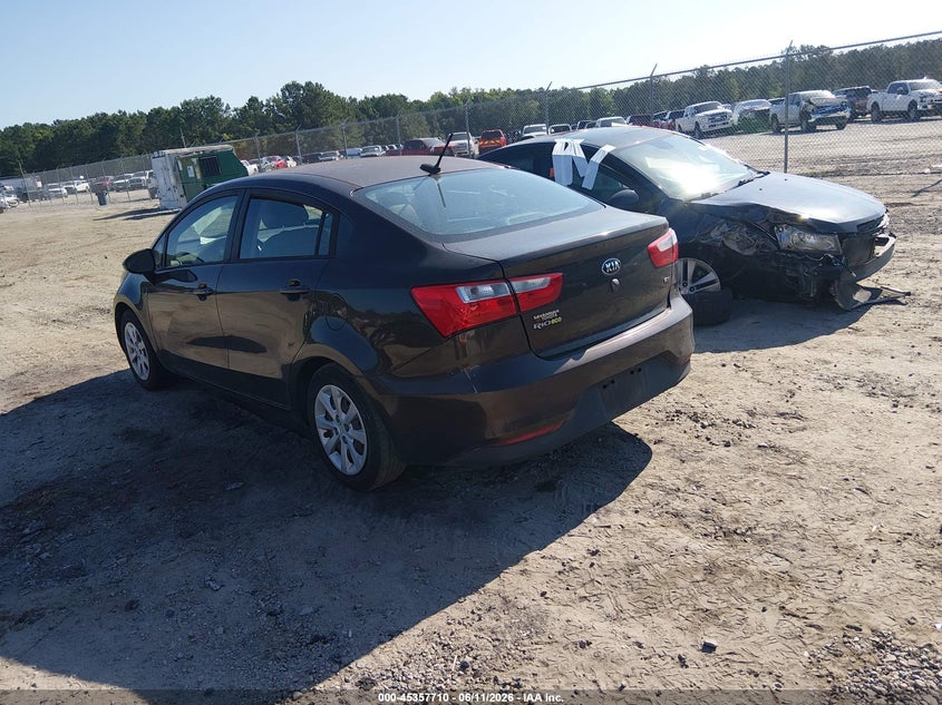 2016 Kia Rio VIN KNADN4A30G6665276 IAAI salvage auction — REAR END, Salvage (Georgia), sold $800 on 2026-07-17 (photo 3)