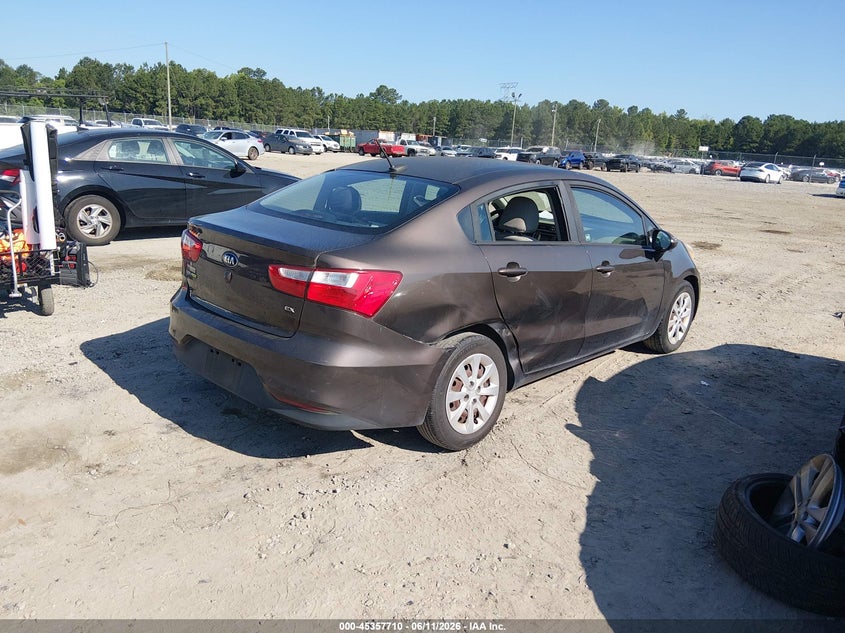 2016 Kia Rio VIN KNADN4A30G6665276 IAAI salvage auction — REAR END, Salvage (Georgia), sold $800 on 2026-07-17 (photo 4)