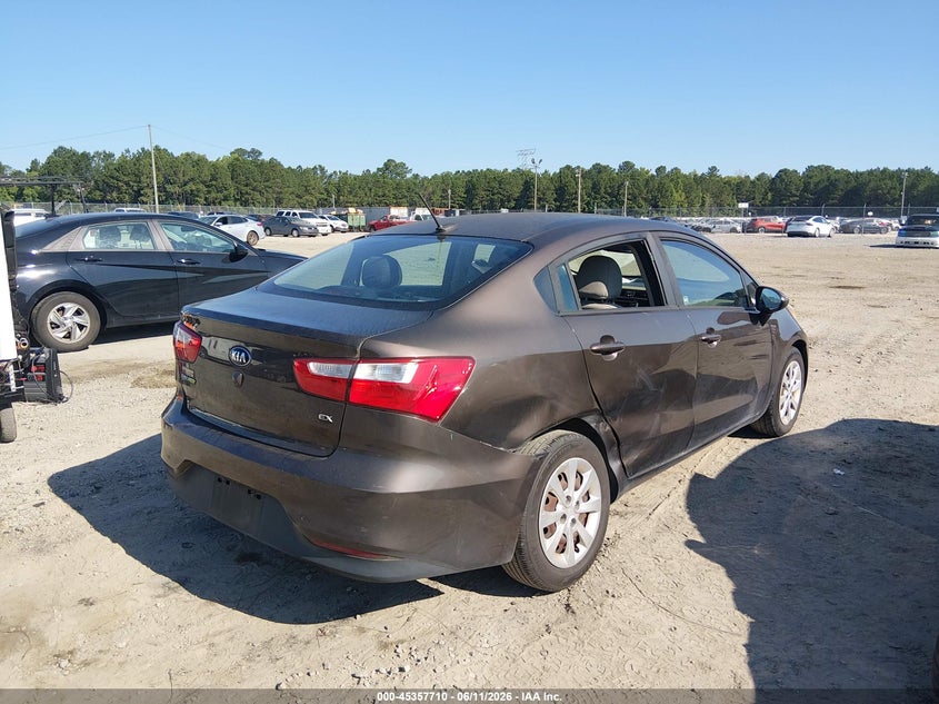 2016 Kia Rio VIN KNADN4A30G6665276 IAAI salvage auction — REAR END, Salvage (Georgia), sold $800 on 2026-07-17 (photo 6)