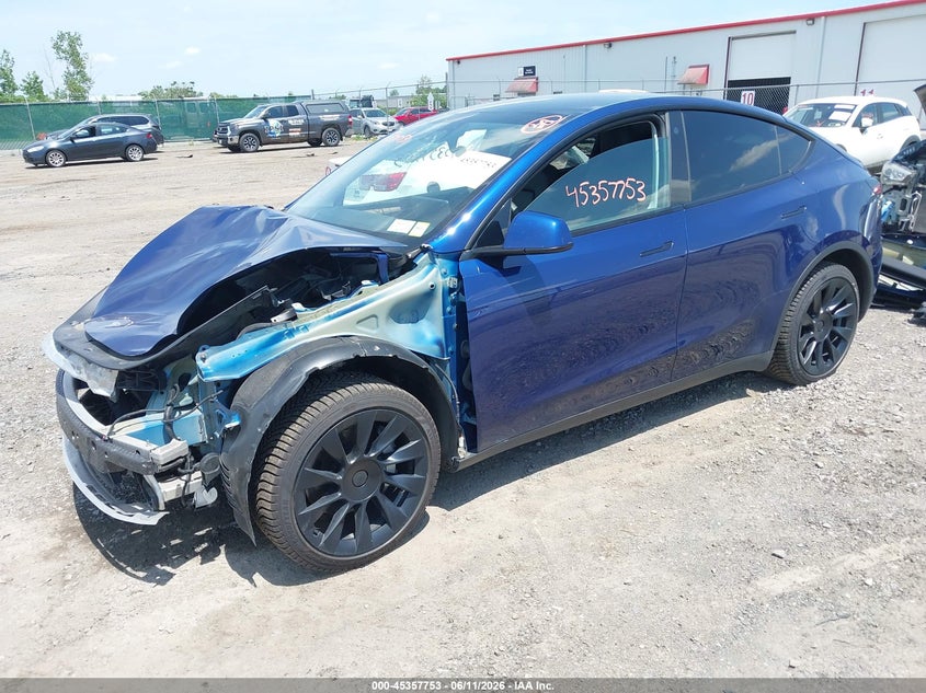 2023 Tesla Model y VIN 7SAYGDEE5PF692281 IAAI salvage auction — FRONT END, Mv-907A (New York), sold $9,250 on 2026-07-30 (photo 2)