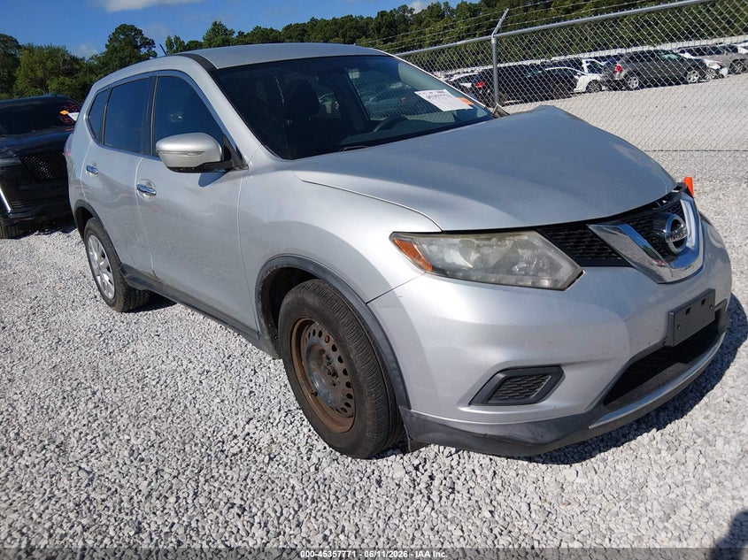 2015 Nissan Rogue VIN KNMAT2MT2FP541742 IAAI salvage auction — LEFT FRONT, Salvage (Alabama), sold $25 on 2026-07-30 (photo 1)