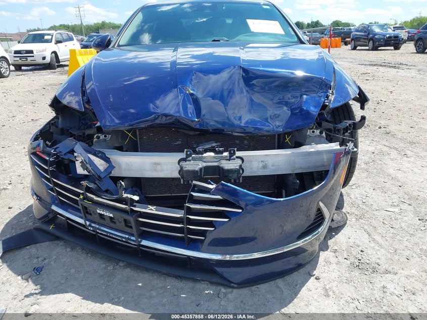 2021 Hyundai Sonata VIN 5NPEG4JA8MH116197 IAAI salvage auction — FRONT END, Salvage Title, sold $1,250 on 2026-07-30 (photo 6)