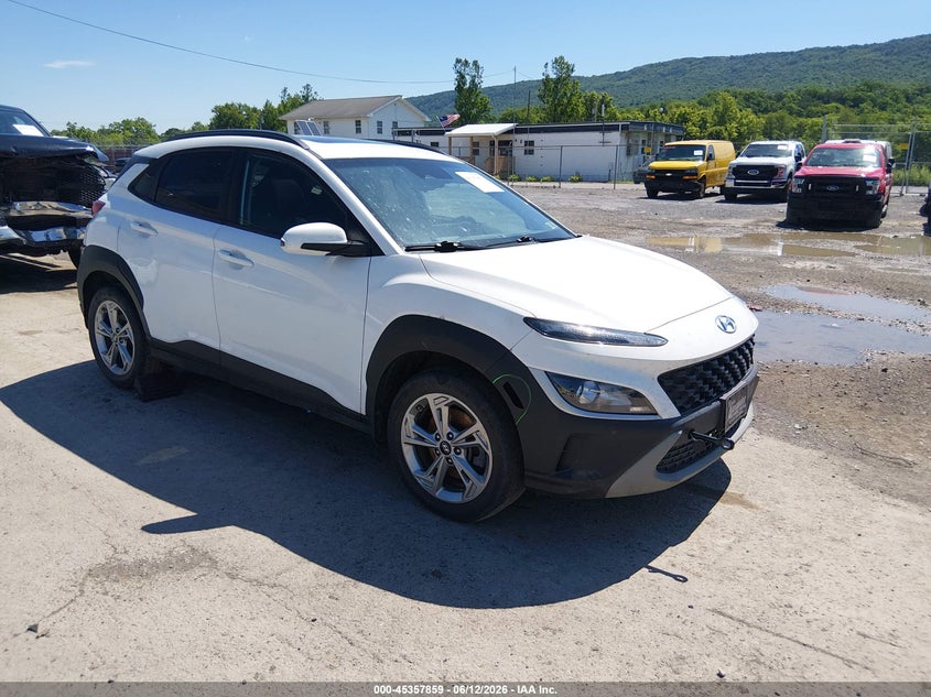 2023 Hyundai Kona VIN KM8K3CAB8PU968590 IAAI salvage auction — UNDERCARRIAGE, Salvage Title, sold $5,800 on 2026-07-24 (photo 1)