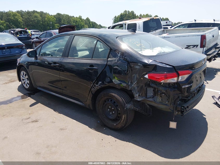 2025 Toyota Corolla VIN 5YFB4MDE5SP287807 IAAI salvage auction — LEFT REAR, Salvage Title, sold $25 on 2026-07-29 (photo 3)