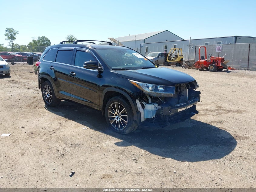 2018 Toyota Highlander VIN 5TDJZRFH2JS553825 IAAI salvage auction — FRONT END, Salvage (Ohio), sold $9,250 on 2026-07-09 (photo 1)