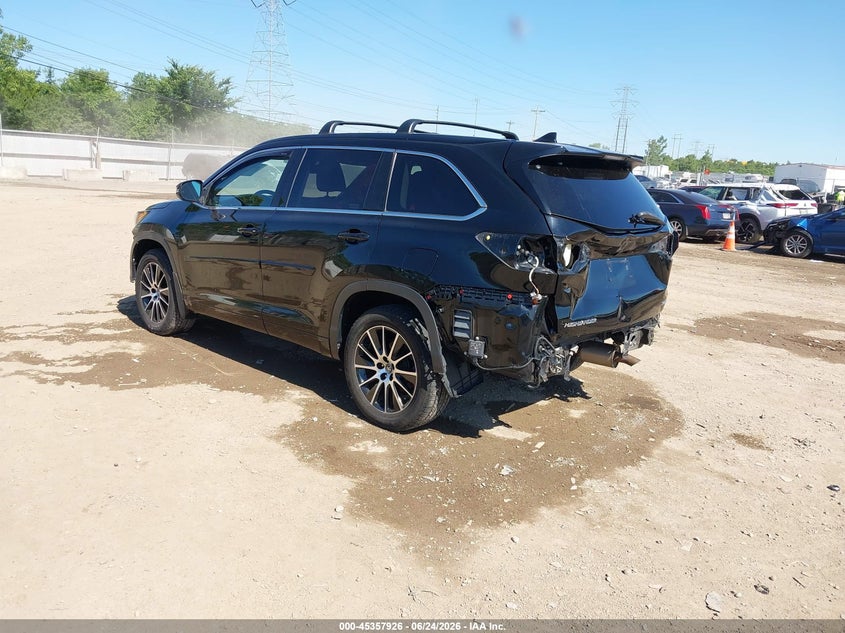 2018 Toyota Highlander VIN 5TDJZRFH2JS553825 IAAI salvage auction — FRONT END, Salvage (Ohio), sold $9,250 on 2026-07-09 (photo 3)
