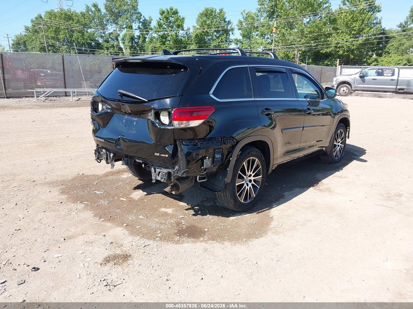 2018 Toyota Highlander VIN 5TDJZRFH2JS553825 IAAI salvage auction — FRONT END, Salvage (Ohio), sold $9,250 on 2026-07-09 (photo 4)