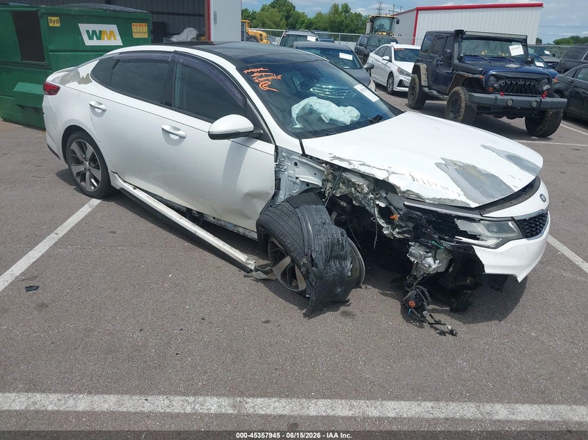 2019 Kia Optima VIN 5XXGT4L38KG287091 IAAI salvage auction — FRONT END, Salvage (Tennessee), sold $600 on 2026-07-14 (photo 1)