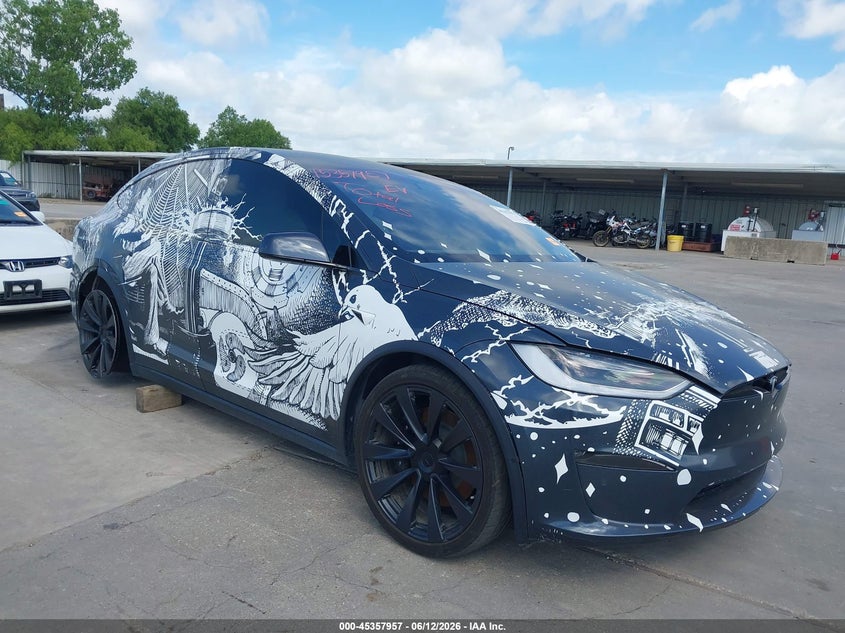 2022 Tesla Model X VIN 7SAXCAE50NF357366 — IAAI salvage auction photo