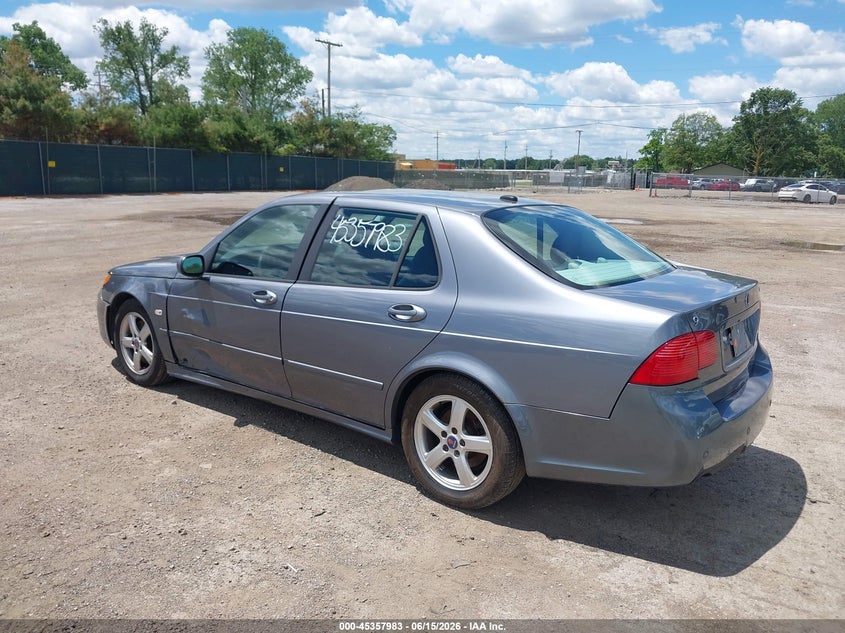 2007 Saab 9-5 VIN YS3EH49G273519493 IAAI salvage auction — LEFT SIDE, Clear (Indiana), sold $350 on 2026-07-28 (photo 3)