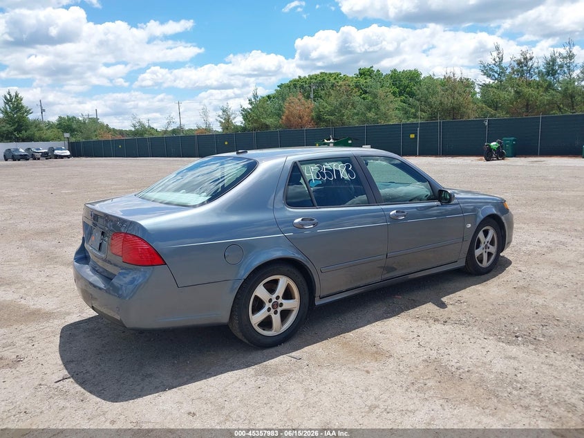 2007 Saab 9-5 VIN YS3EH49G273519493 IAAI salvage auction — LEFT SIDE, Clear (Indiana), sold $350 on 2026-07-28 (photo 4)