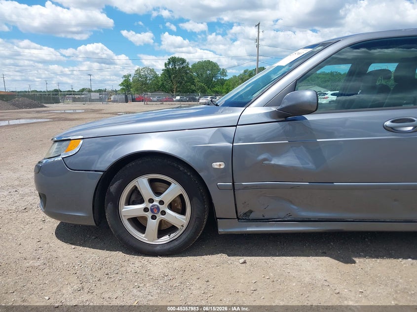 2007 Saab 9-5 VIN YS3EH49G273519493 IAAI salvage auction — LEFT SIDE, Clear (Indiana), sold $350 on 2026-07-28 (photo 6)