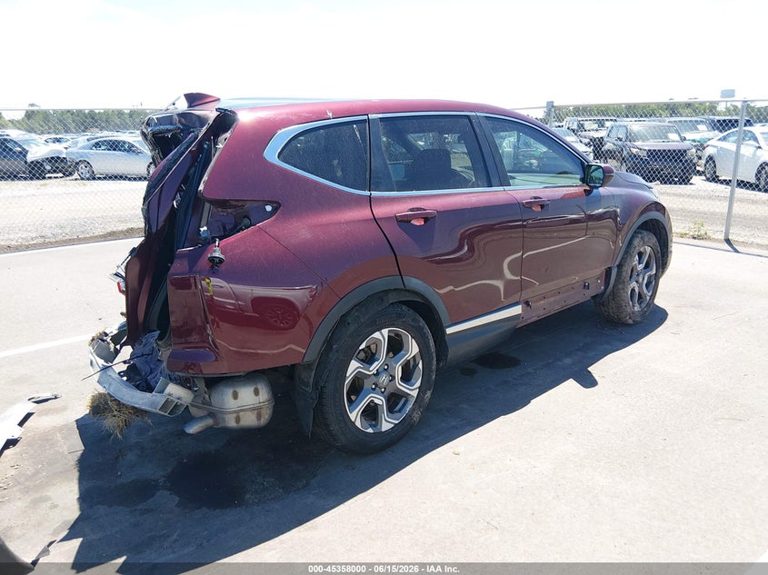 2017 Honda Cr-v VIN 7FARW1H52HE006444 IAAI salvage auction — REAR END, Salvage (North Carolina), sold $4,775 on 2026-07-15 (photo 4)