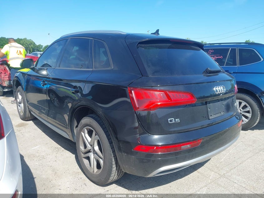2018 Audi Q5 VIN WA1ANAFY2J2009095 IAAI salvage auction — FRONT END, Salvage Title, sold $5,300 on 2026-07-17 (photo 3)