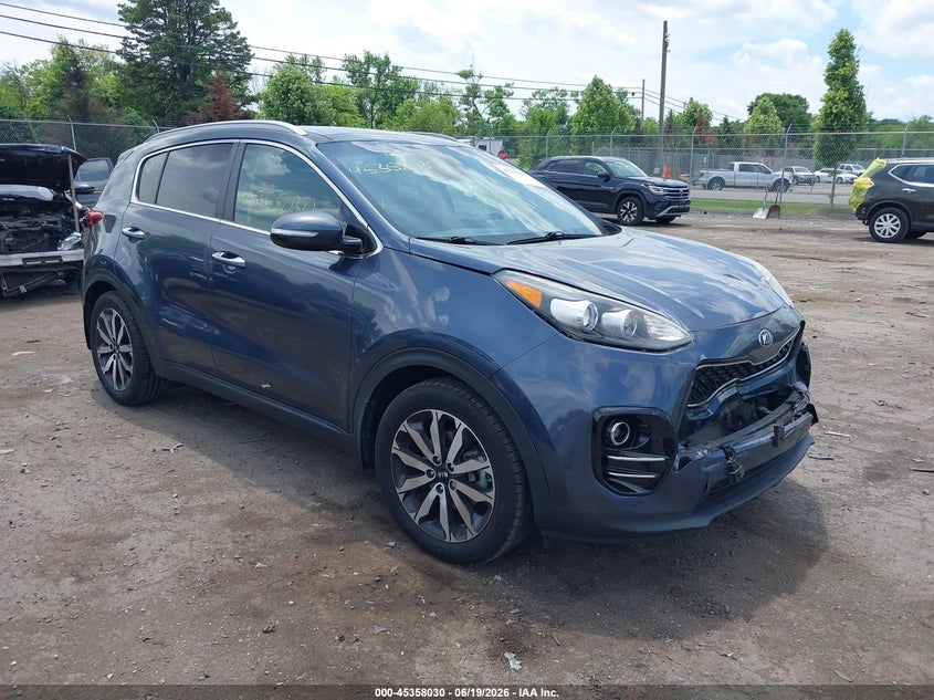 2017 Kia Sportage VIN KNDPN3AC4H7105492 IAAI salvage auction — FRONT END, Salvage (Virginia), sold $3,750 on 2026-07-14 (photo 1)