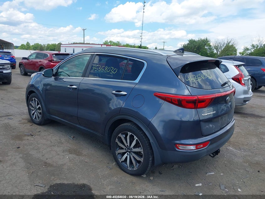 2017 Kia Sportage VIN KNDPN3AC4H7105492 IAAI salvage auction — FRONT END, Salvage (Virginia), sold $3,750 on 2026-07-14 (photo 3)