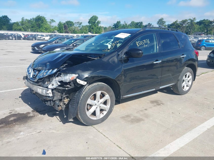 2009 Nissan Murano VIN JN8AZ18W09W124518 IAAI salvage auction — FRONT END, Clear (Indiana), sold $25 on 2026-07-10 (photo 2)