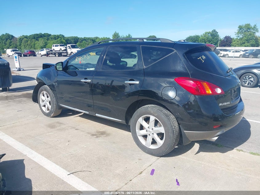 2009 Nissan Murano VIN JN8AZ18W09W124518 IAAI salvage auction — FRONT END, Clear (Indiana), sold $25 on 2026-07-10 (photo 3)