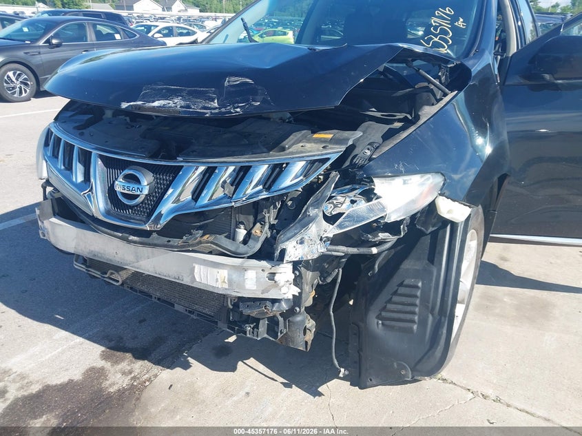 2009 Nissan Murano VIN JN8AZ18W09W124518 IAAI salvage auction — FRONT END, Clear (Indiana), sold $25 on 2026-07-10 (photo 6)