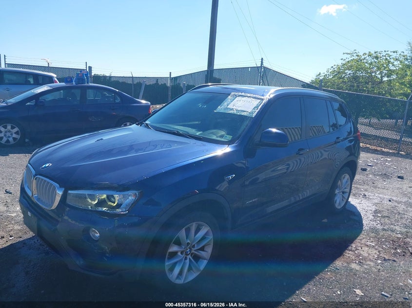 2017 BMW X3 VIN 5UXWX9C35H0T20330 IAAI salvage auction — FRONT END, Clear (Virginia), sold $25 on 2026-07-27 (photo 2)