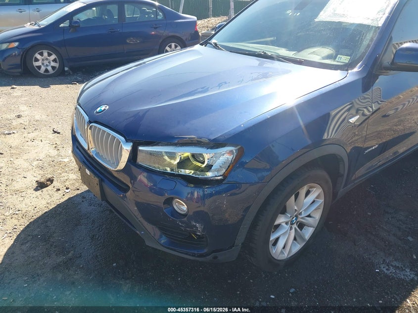 2017 BMW X3 VIN 5UXWX9C35H0T20330 IAAI salvage auction — FRONT END, Clear (Virginia), sold $25 on 2026-07-27 (photo 6)