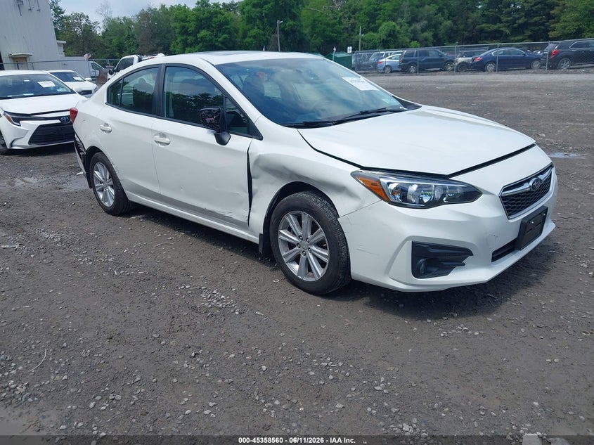 2017 Subaru Impreza VIN 4S3GKAD6XH3610818 IAAI salvage auction — FRONT & REAR, Mv-907A (New York), sold $1,350 on 2026-07-09 (photo 1)