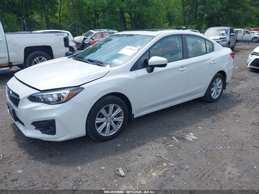 2017 Subaru Impreza VIN 4S3GKAD6XH3610818 IAAI salvage auction — FRONT & REAR, Mv-907A (New York), sold $1,350 on 2026-07-09 (photo 2)