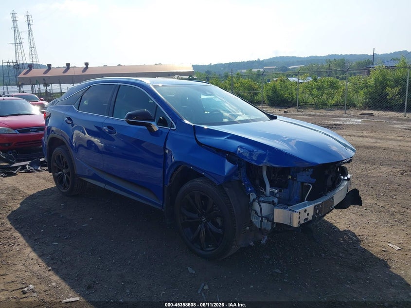 2021 Lexus Rx VIN 2T2SZMDA7MC281021 IAAI salvage auction — FRONT END, Salvage Title, sold $15,250 on 2026-07-23 (photo 1)