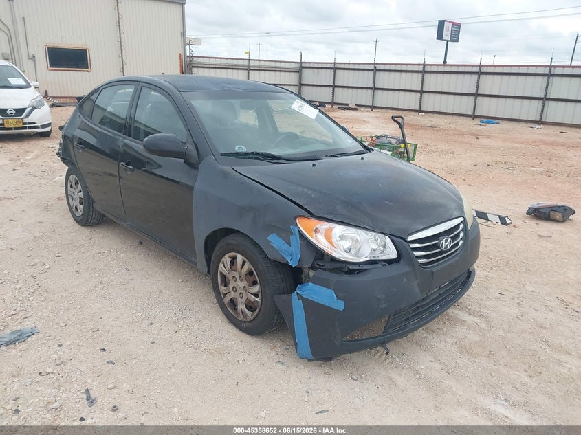 2010 Hyundai Elantra VIN KMHDU4AD1AU037630 IAAI salvage auction — REAR END, Salvage (Texas), sold $25 on 2026-07-09 (photo 1)