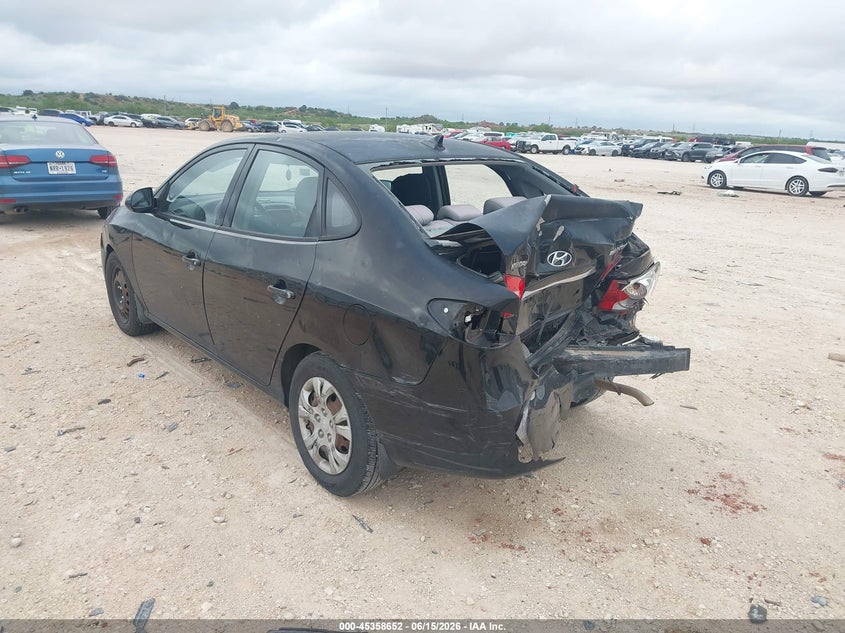 2010 Hyundai Elantra VIN KMHDU4AD1AU037630 IAAI salvage auction — REAR END, Salvage (Texas), sold $25 on 2026-07-09 (photo 3)