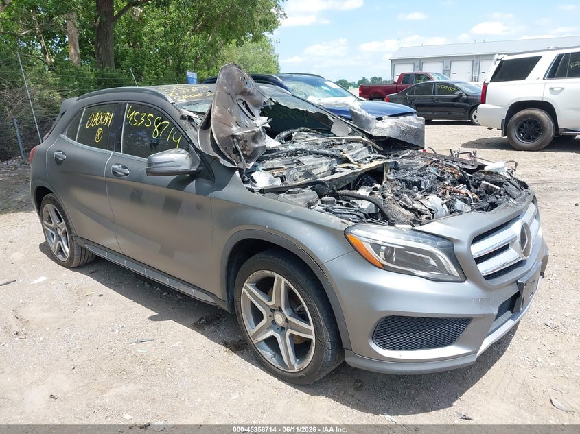 2015 Mercedes-benz VIN WDCTG4GB2FJ080034 IAAI salvage auction — ENGINE BURN, Clear (Indiana), sold $50 on 2026-07-22 (photo 1)