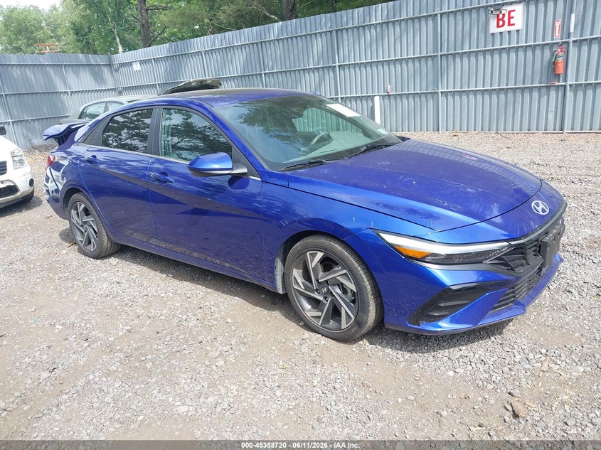 2025 Hyundai Elantra VIN KMHLS4DG4SU005778 IAAI salvage auction — REAR END, Salvage (Arizona), sold $6,250 on 2026-07-15 (photo 1)