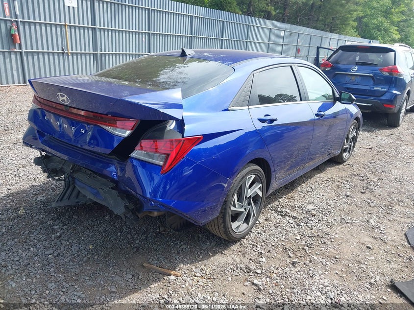 2025 Hyundai Elantra VIN KMHLS4DG4SU005778 IAAI salvage auction — REAR END, Salvage (Arizona), sold $6,250 on 2026-07-15 (photo 4)