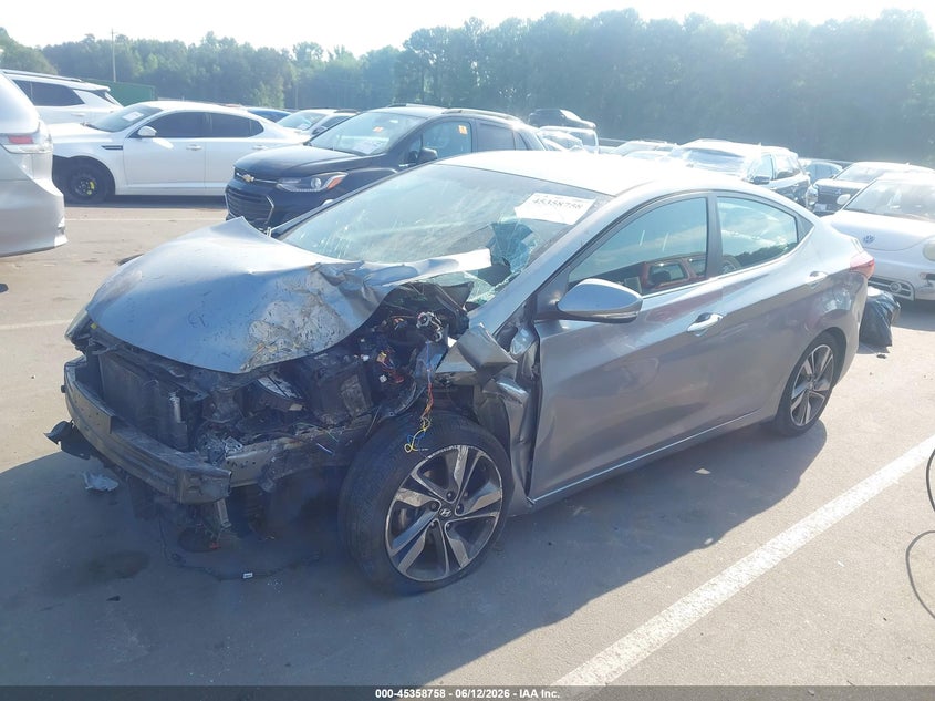 2015 Hyundai Elantra VIN KMHDH4AE9FU456152 IAAI salvage auction — LEFT FRONT, Salvage (Idaho), sold $925 on 2026-07-15 (photo 2)