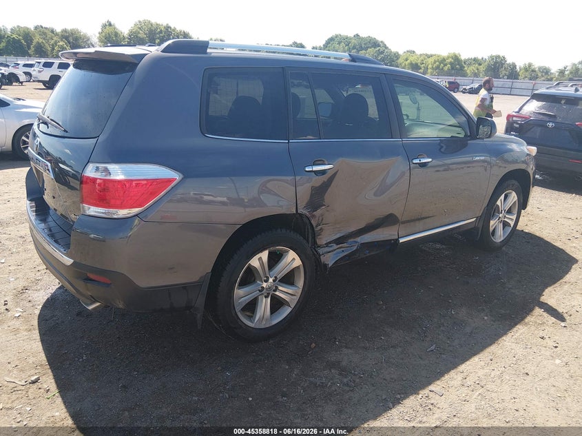 2012 Toyota Highlander VIN 5TDDK3EH6CS102996 IAAI salvage auction — SIDE, Clear (Arkansas), sold $6,700 on 2026-07-15 (photo 4)