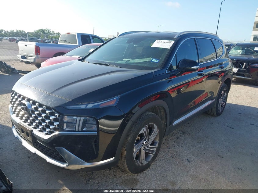 2021 Hyundai Santa fe VIN 5NMS64AJ1MH303641 IAAI salvage auction — HAIL, Salvage Title, sold $10,800 on 2026-08-25 (photo 2)