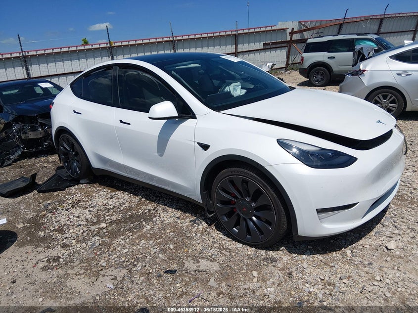 2022 Tesla Model y VIN 7SAYGDEF7NF326490 IAAI salvage auction — FRONT END, Salvage (Arkansas), sold $8,600 on 2026-07-30 (photo 1)