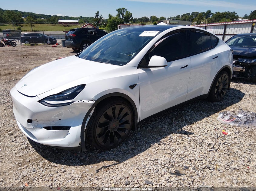 2022 Tesla Model y VIN 7SAYGDEF7NF326490 IAAI salvage auction — FRONT END, Salvage (Arkansas), sold $8,600 on 2026-07-30 (photo 2)