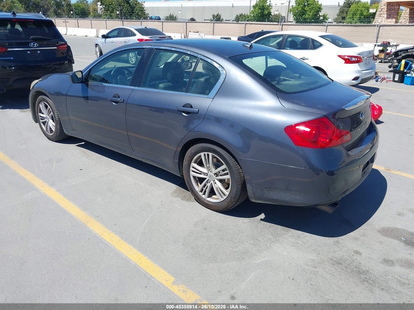 2012 Infiniti G VIN JN1CV6AP1CM930535 IAAI salvage auction — THEFT, Clear - Dealer Only (California), sold $2,350 on 2026-07-10 (photo 3)