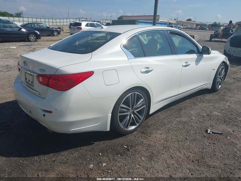 2017 Infiniti Q50 VIN JN1EV7AP7HM732077 IAAI salvage auction — THEFT, Salvage (Georgia), sold $1,250 on 2026-07-30 (photo 4)