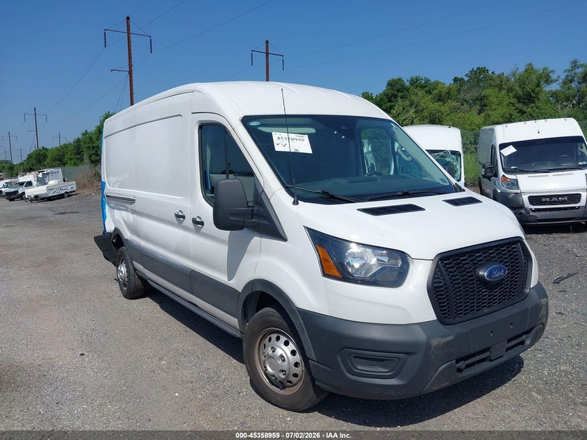 2023 Ford Transit VIN 1FTBR2C85PKB37932 IAAI salvage auction — REAR END, Salvage Title, sold $12,100 on 2026-10-09 (photo 1)