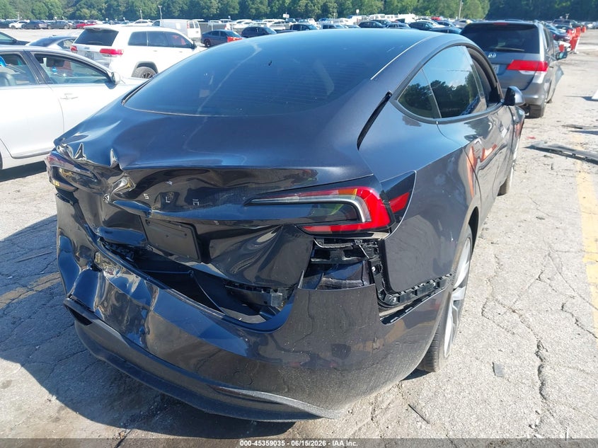 2024 Tesla Model 3 VIN 5YJ3E1EA2RF767451 IAAI salvage auction — FRONT & REAR, Salvage (Georgia), sold $5,600 on 2026-08-22 (photo 4)