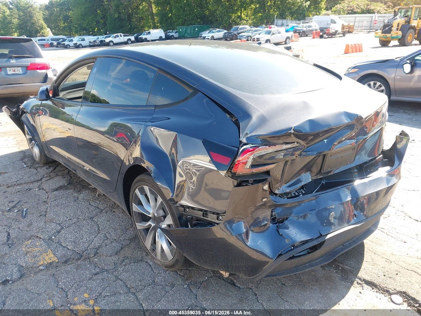 2024 Tesla Model 3 VIN 5YJ3E1EA2RF767451 IAAI salvage auction — FRONT & REAR, Salvage (Georgia), sold $5,600 on 2026-08-22 (photo 6)