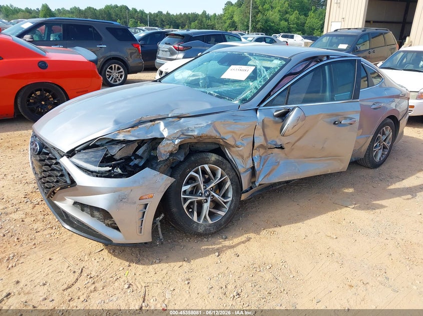 2021 Hyundai Sonata VIN KMHL64JA0MA150681 IAAI salvage auction — LEFT SIDE, Salvage Title, sold $1,100 on 2026-07-30 (photo 2)