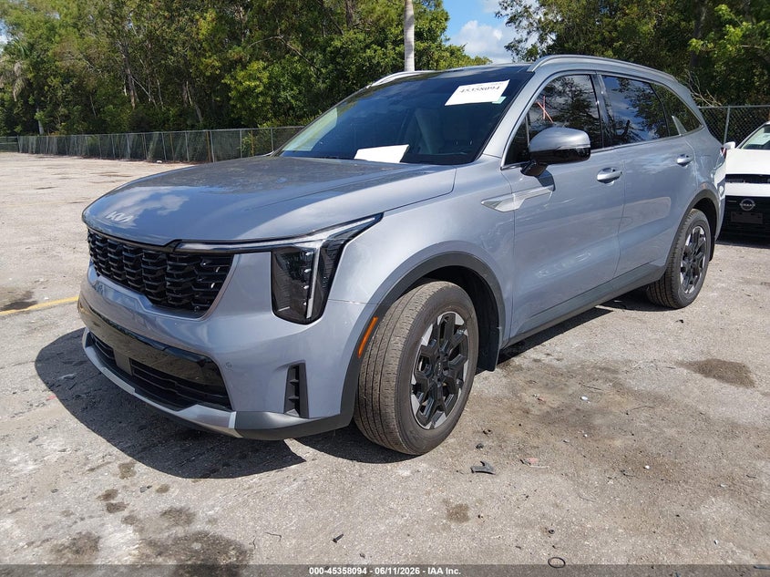 2025 Kia Sorento VIN 5XYRL4JC8SG378353 IAAI salvage auction — RIGHT FRONT, Rebuildable (Florida), sold $11,100 on 2026-07-10 (photo 2)