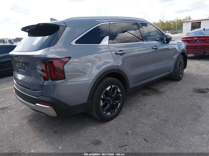 2025 Kia Sorento VIN 5XYRL4JC8SG378353 IAAI salvage auction — RIGHT FRONT, Rebuildable (Florida), sold $11,100 on 2026-07-10 (photo 4)