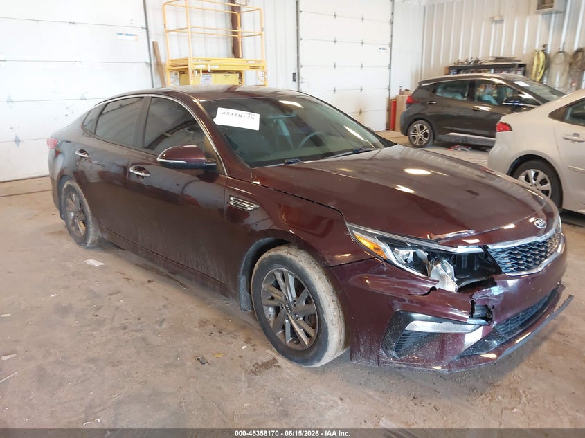 2019 Kia Optima VIN 5XXGT4L32KG344210 IAAI salvage auction — THEFT, Clear (Michigan), sold $1,325 on 2026-07-28 (photo 1)