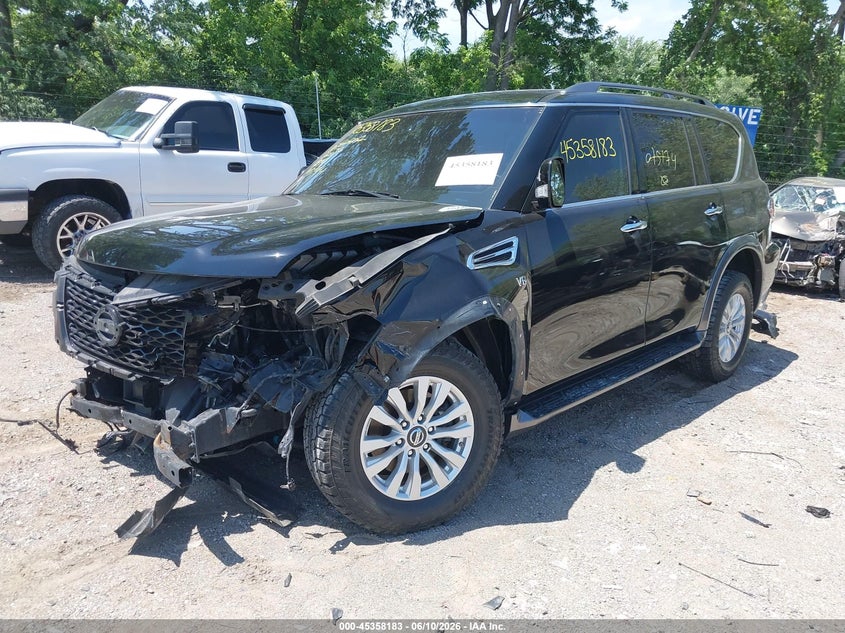 2020 Nissan Armada VIN JN8AY2ND1LX015174 IAAI salvage auction — FRONT END, Clear (Indiana), sold $4,000 on 2026-07-22 (photo 2)